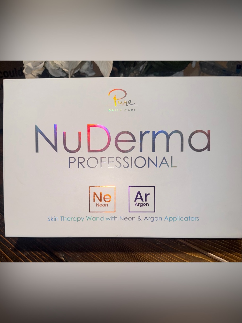Pure NuDerma Professional Neon Argon (Ne + Ar) Skincare Device skin therapy wand